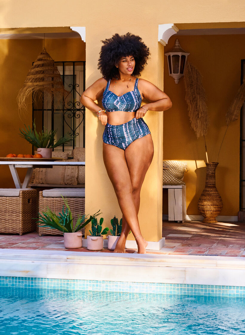 Bikinitopp med tryck, Tie Dye AOP, Image image number 0