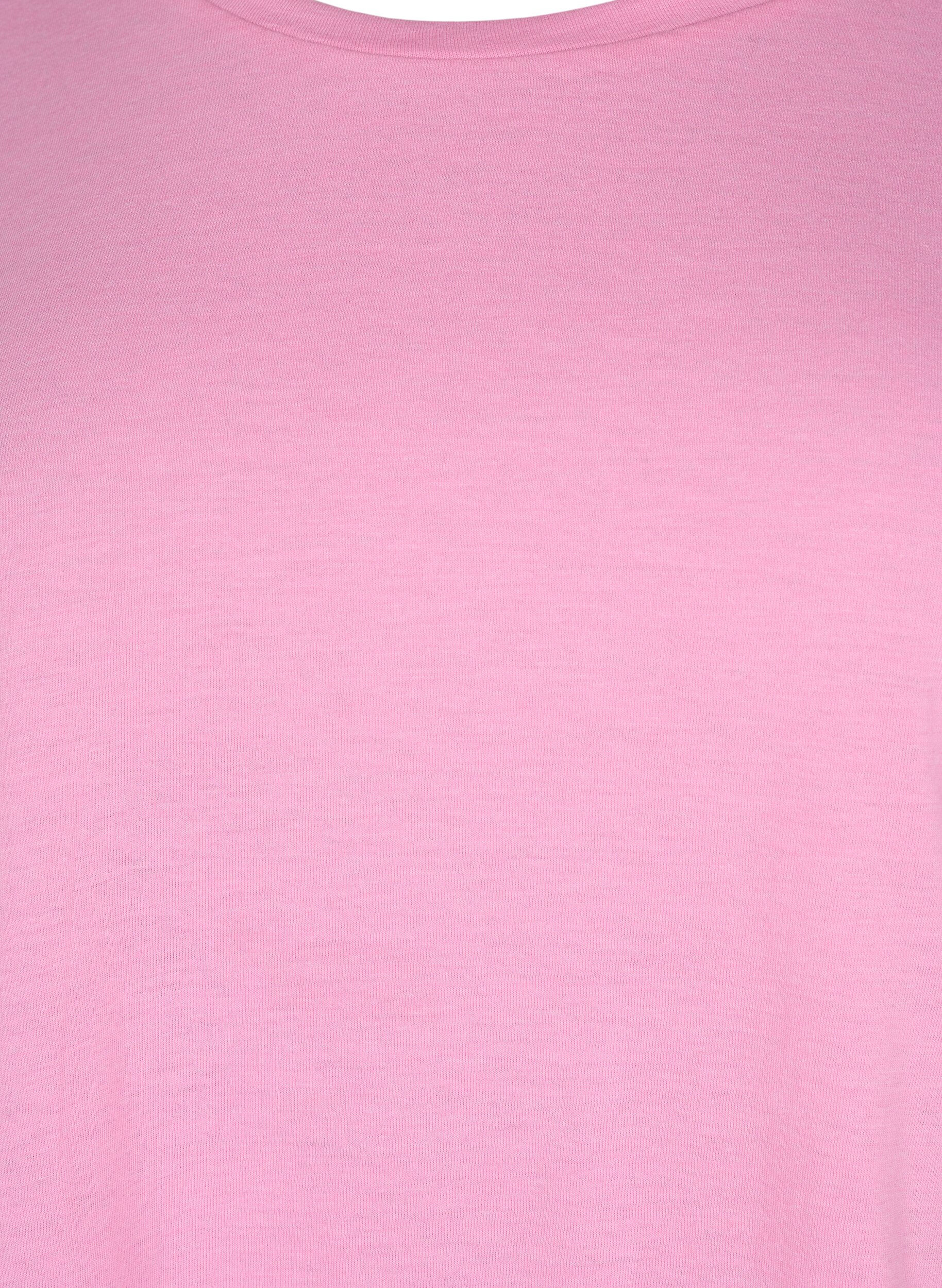 Zizzi 2-pack kort&auml;rmade t-shirtar, Rosa, Packshot image number 2