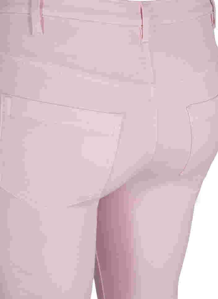 Super slim Amy jeans med hög midja, Chalk Pink, Packshot image number 3