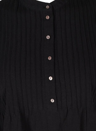 Långärmad blus i bomull, Black, Packshot image number 2