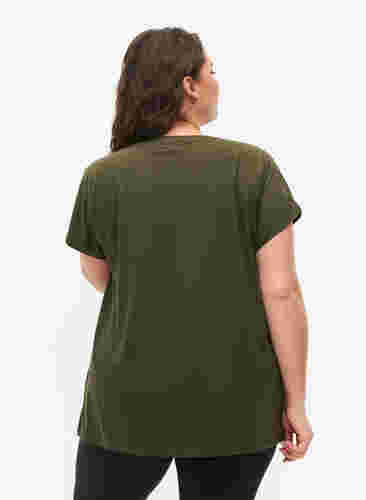Kortärmad t-shirt för träning, Forest Night, Model image number 1
