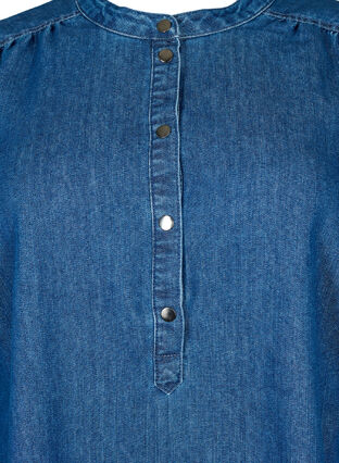 Långärmad jeansklänning, Blue denim, Packshot image number 2