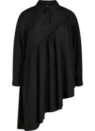 Tunika med asymmetrisk nederdel, Black