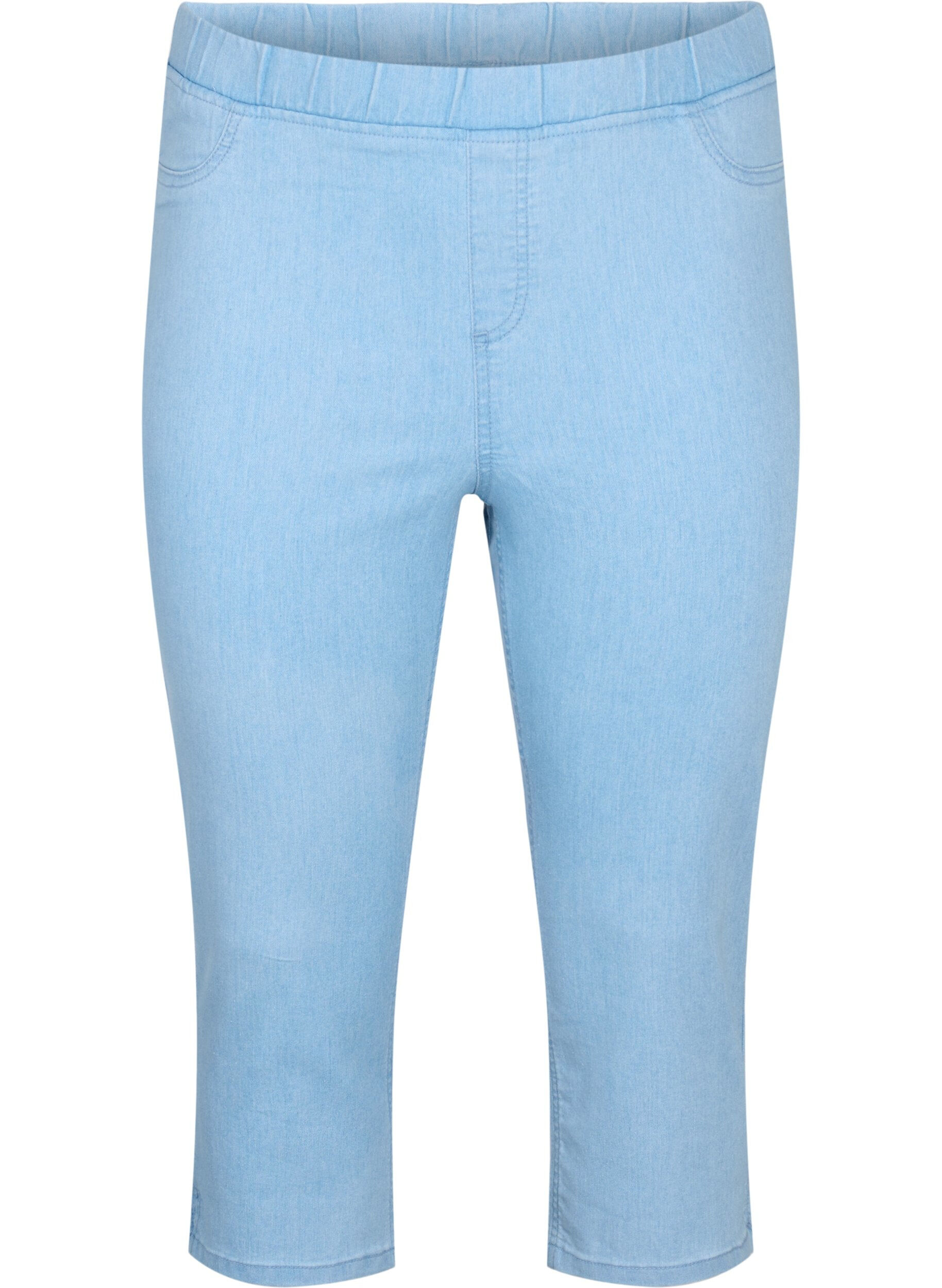 Zizzi Knickers i bomullsblandning, Light blue denim, Packshot image number 0
