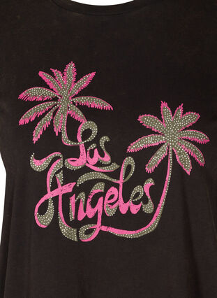 T-shirt i bomull, Black LOS ANGELES, Packshot image number 2