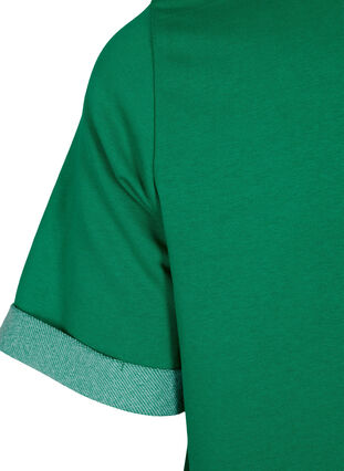 Sweatshirtklänning med korta ärmar och slits, Jolly Green, Packshot image number 3