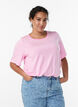 T-shirt i TENCEL&trade; Lyocell med r&auml;nder, Rosa, Model image number 0