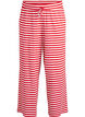 Randiga pyjamasbyxor med hög midja och vida ben, Röd, Packshot image number 0