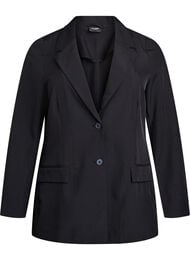 Blazer med fickor och slitsar, Svart