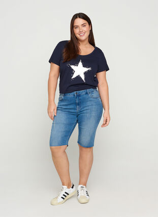 A-linjeformad t-shirt i bomull, Night Sky STAR, Model image number 2