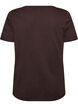 T-shirt i bomull med tryck framtill, Brun, Packshot image number 1
