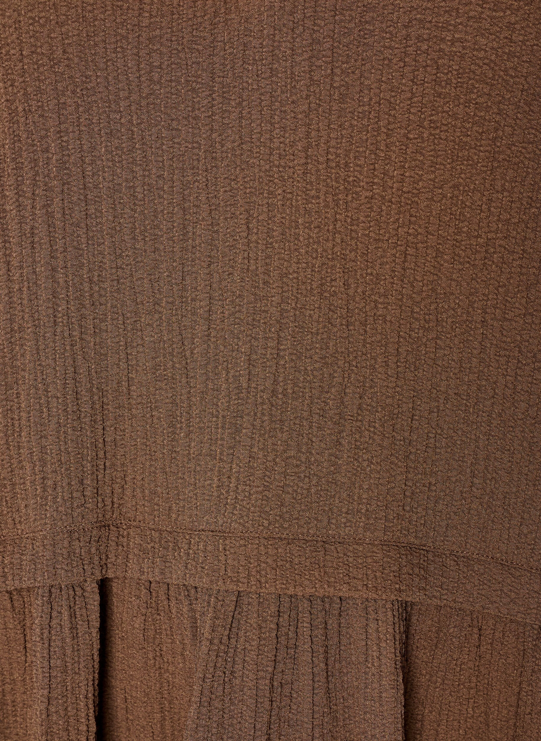 ZizziTunika med krinklad textur och halvl&aring;nga &auml;rmar, Brun, Packshot image number 2