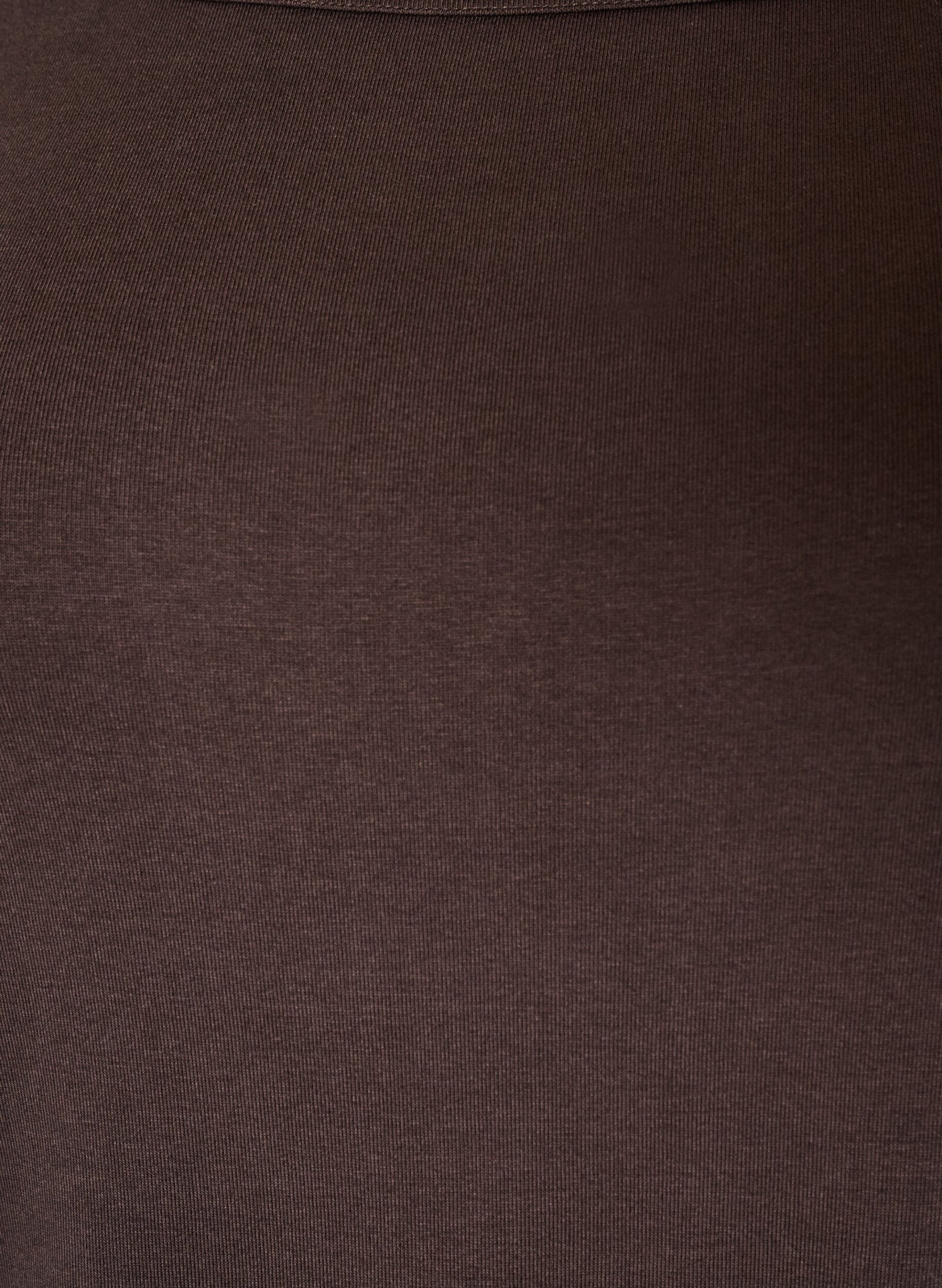ZizziBas-T-shirt med b&aring;tringning och 3/4-&auml;rmar, Brun, Packshot image number 2
