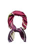 Kvadratisk scarf i satinlook med m&ouml;nster, Lila, Packshot image number 0