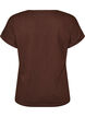 T-shirt i bomull med virkad detalj, Brun, Packshot image number 1
