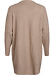 Ribbstickad kofta med fickor, Beige, Packshot image number 1