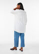 Tunika i bomullsmuslin med broderie anglaise, Vit, Model image number 2