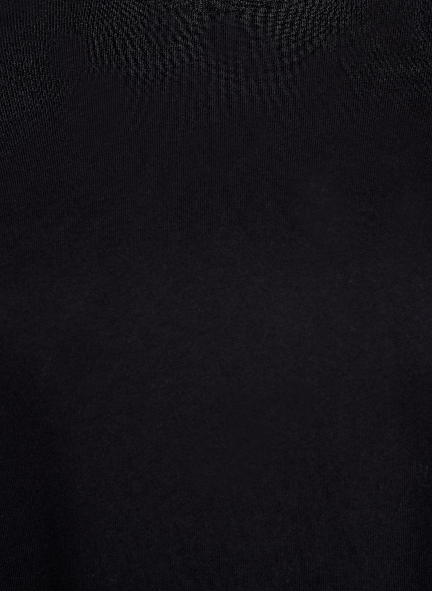 Zizzi Kn&auml;l&aring;ng T-shirtkl&auml;nning i bomull, Svart, Packshot image number 2