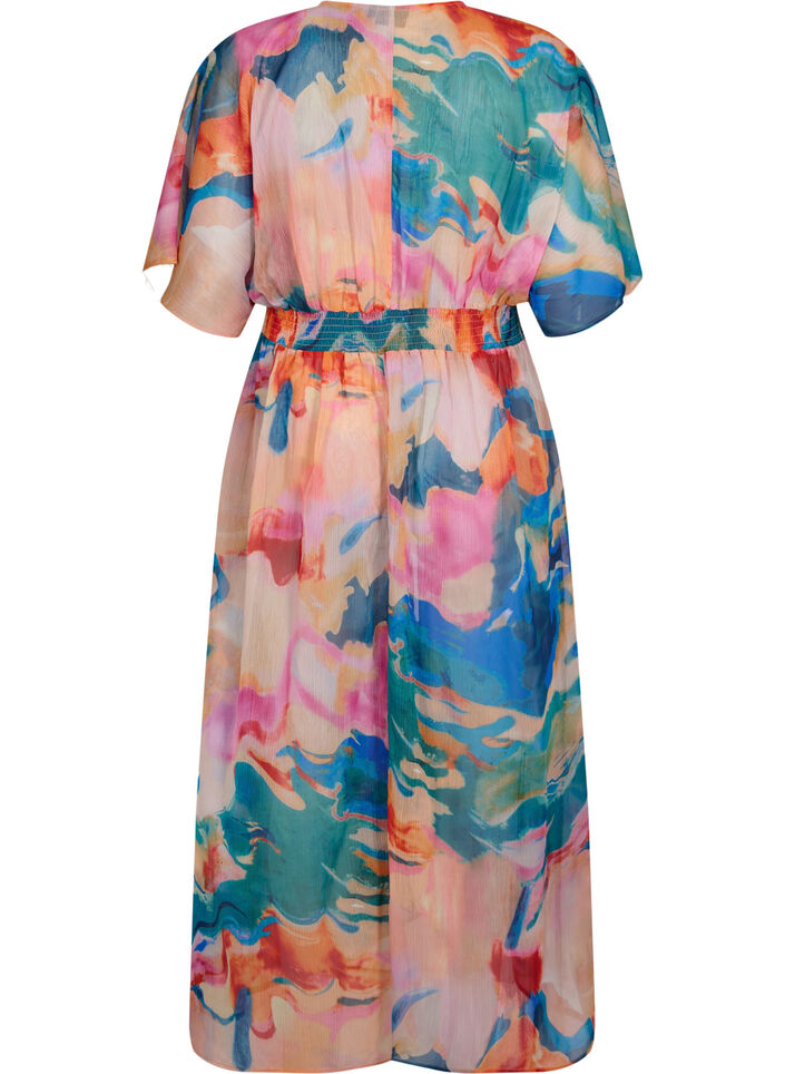 Strandkimono med tryck, Watercolor, Packshot image number 1