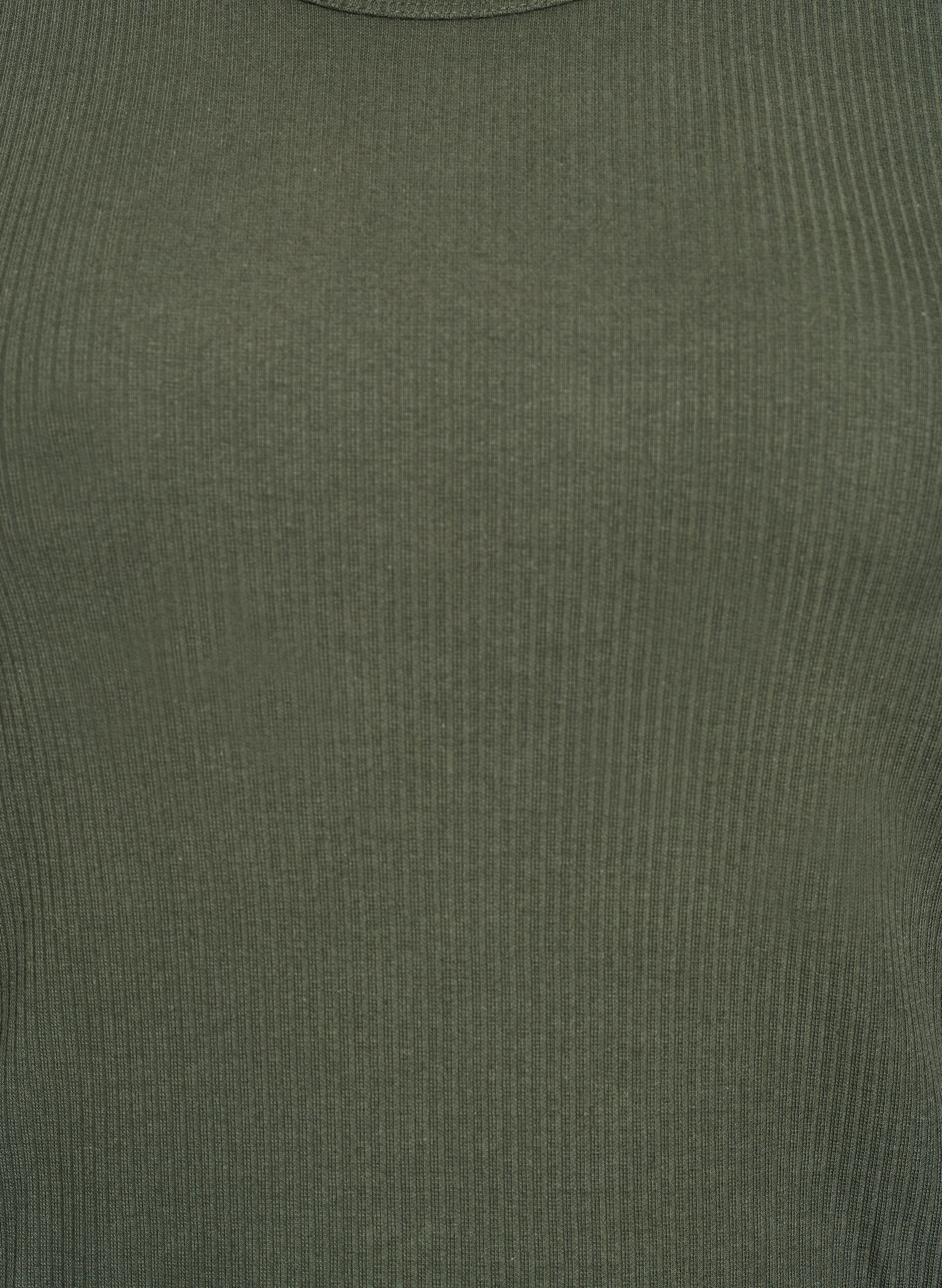 Zizzi Kn&auml;l&aring;ng t-shirtkl&auml;nning i ribbad jersey, Gr&ouml;n, Packshot image number 2