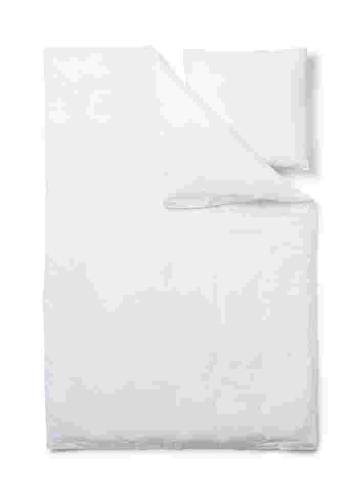 Enfärgat påslakanset i bomull, White Alyssum, Packshot image number 1