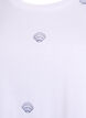 T-shirt i ekologisk bomull med broderade motiv, Vit, Packshot image number 2