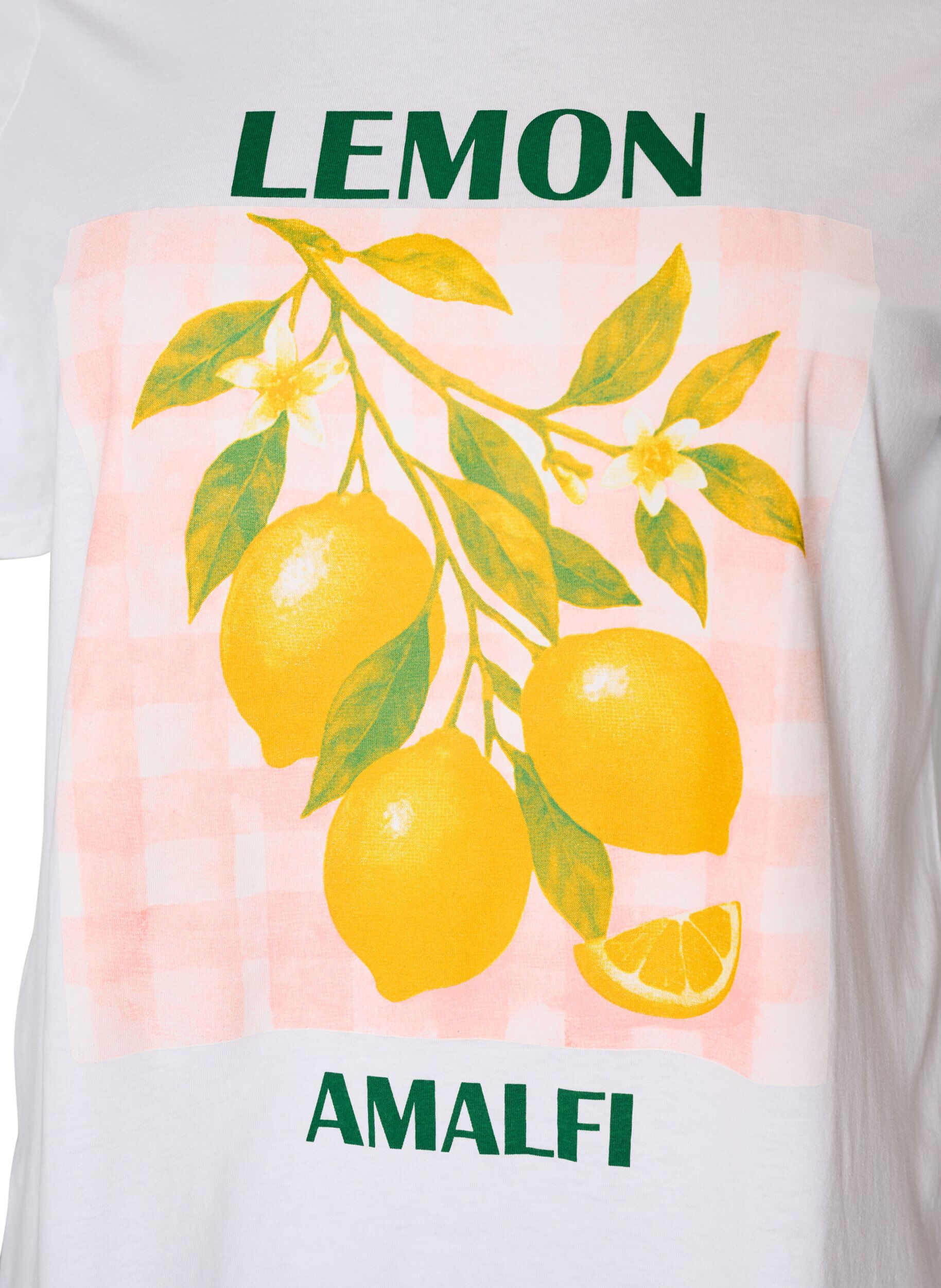 ZizziT-shirt i bomull med tryck, Vit, Packshot image number 2