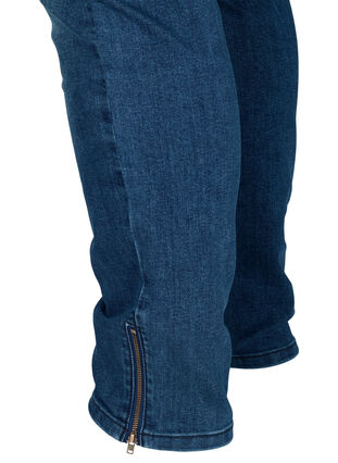 Extra slim Sanna jeans med dragkedjor, Blue denim, Packshot image number 3