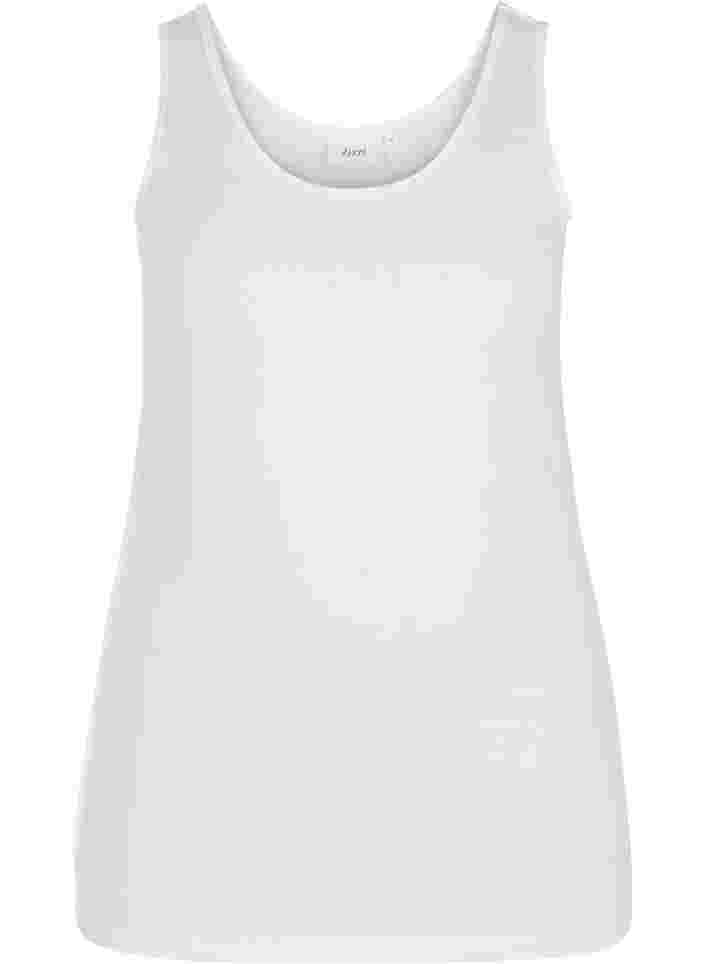 Enfärgat baslinne i bomull, Bright White, Packshot image number 0