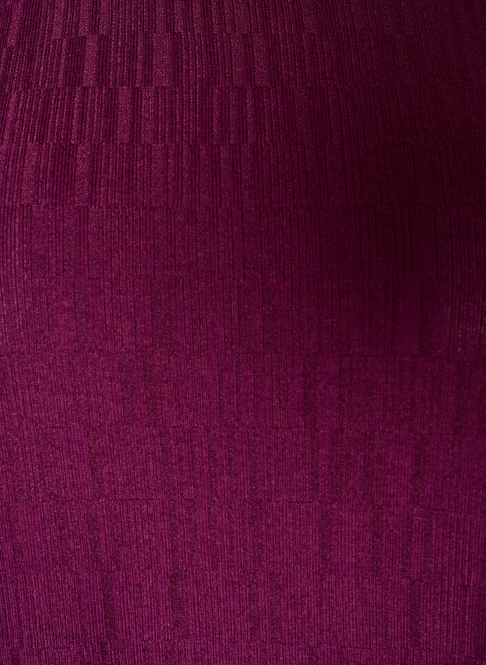 Blus med struktur och 3/4-&auml;rmar, Lila, Packshot image number 2