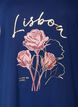 T-shirt i bomull med tryck framtill och v-ringning, 1447, Packshot image number 2