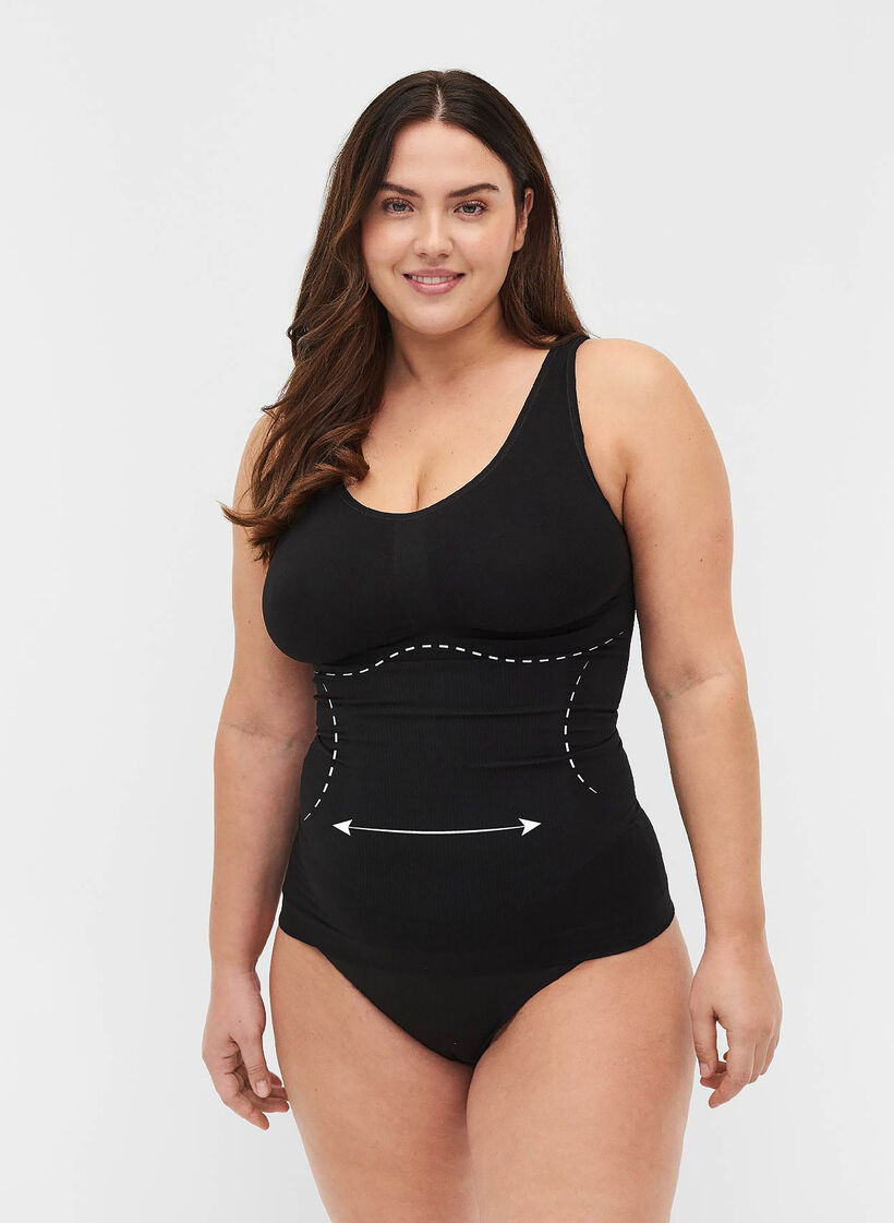 Shapeweartopp med breda remmar, Svart, Model image number 0
