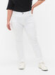 Slim fit Emily jeans med normalh&ouml;g midja, Vit, Model image number 2