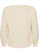 Jerseyblus med struktur och ballongsilhuett, Vanilla, Packshot image number 1