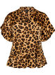 Blus med leopardm&ouml;nster och volangdetaljer, Brun, Packshot image number 0