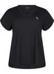 V-ringad tränings-t-shirt, Black, Packshot image number 0