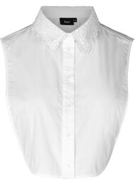 Lös skjortkrage med spets, Bright White