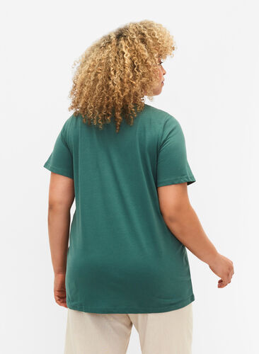 2-pack t-shirt i bomull, Mallard Green/Black, Model image number 1