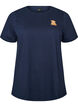 T-shirt i ekologisk bomull med nallebj&ouml;rnsmotiv, Bl&aring;, Packshot image number 0
