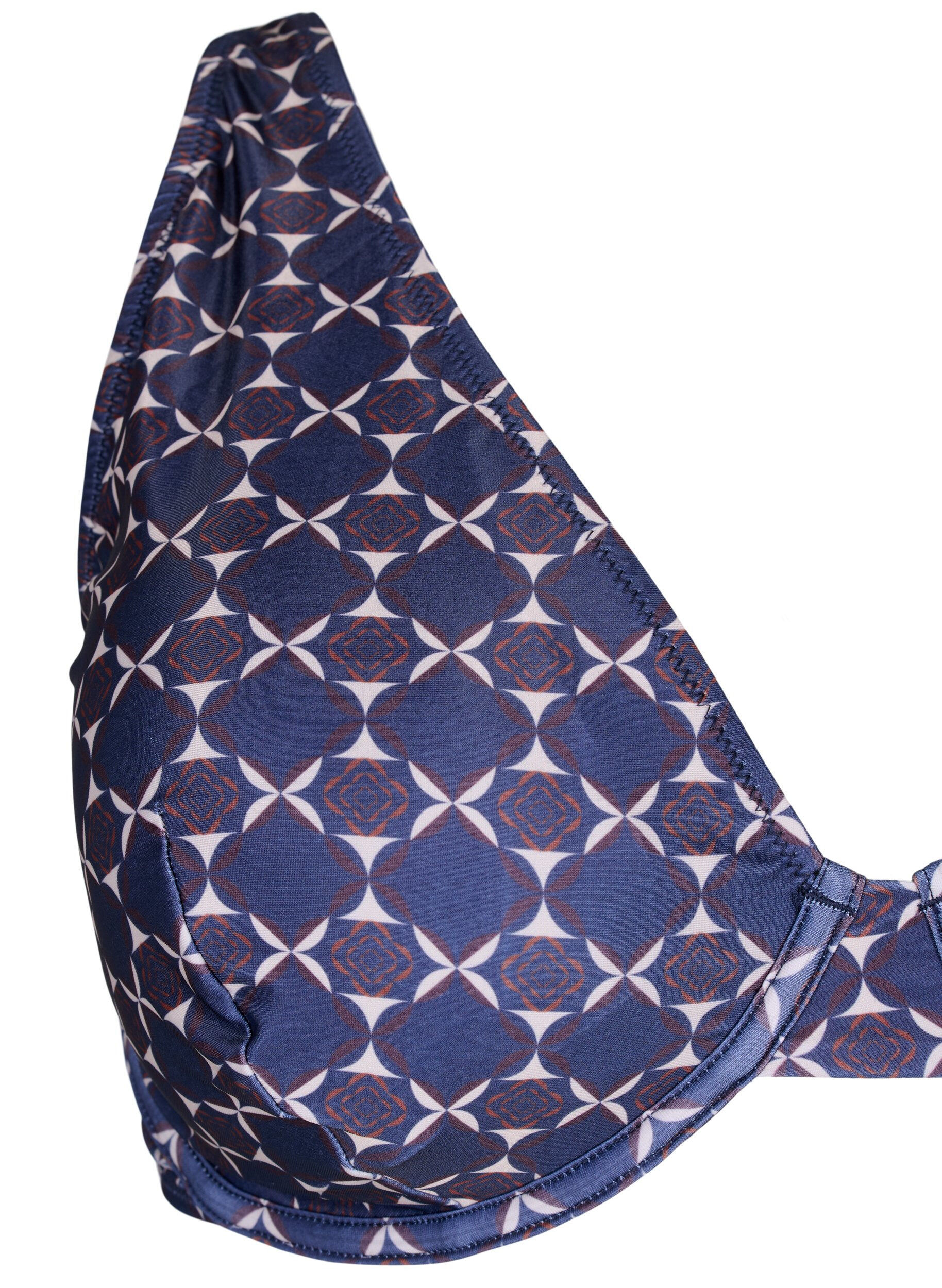 Zizzi Bikini&ouml;verdel med tryck och bygel, Bl&aring;, Packshot image number 2