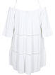 Strandtunika med off-shoulder, White, Packshot image number 1