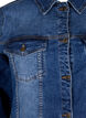 Kort denimjacka i bomull, Blue denim, Packshot image number 2