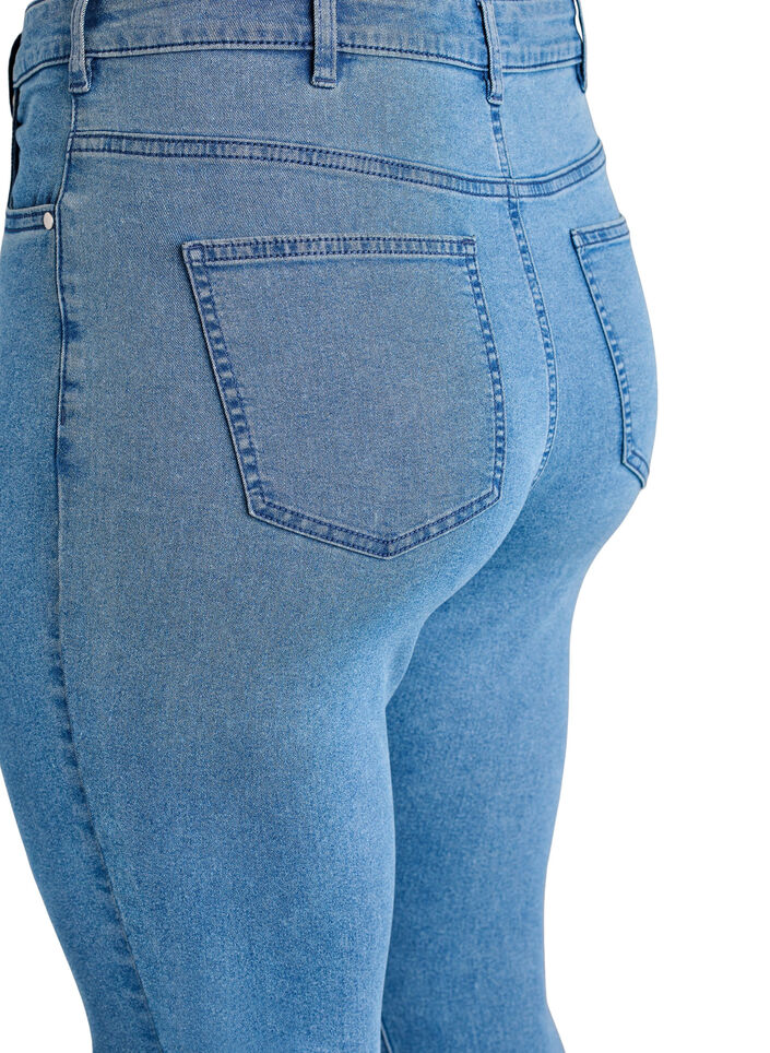 Amy jeans med h&ouml;g midja och supersmal passform, Bl&aring;, Packshot image number 3