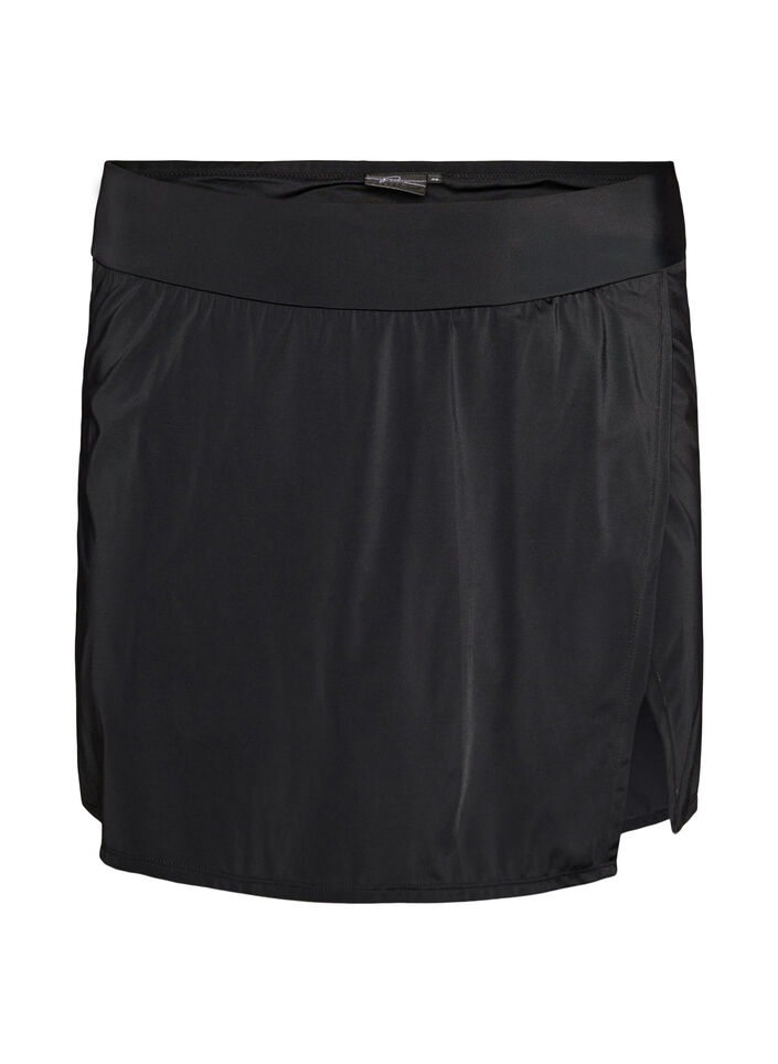 Bikinitrosa med brief och omlotteffekt, Svart, Packshot image number 0