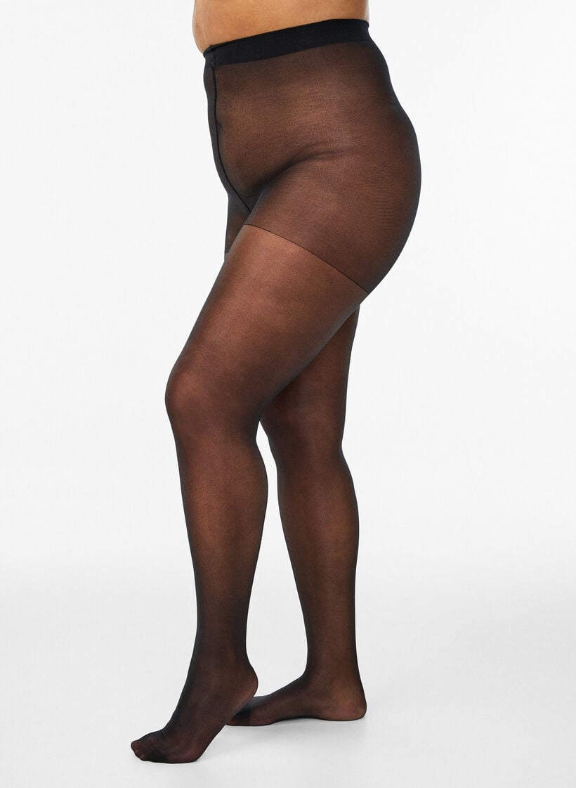 Slitstarka strumpbyxor i 30 denier, Svart, Model image number 0
