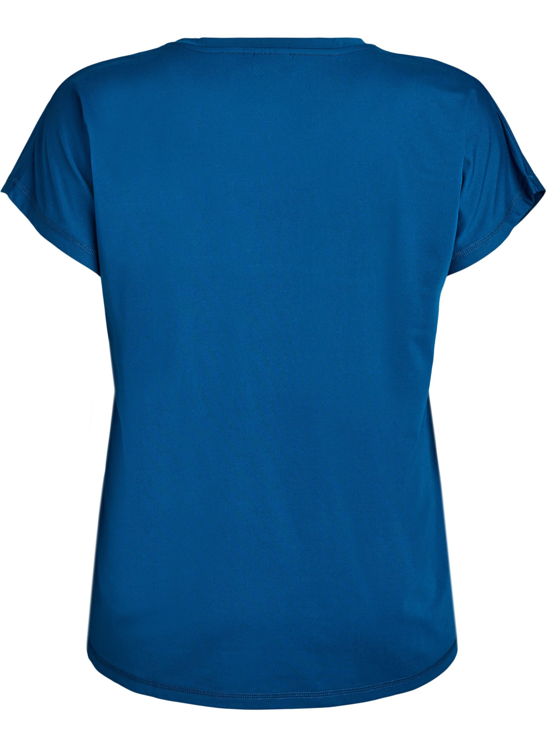 ZizziEnf&auml;rgad tr&auml;nings-T-shirt, Bl&aring;, Packshot image number 1