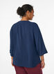Blus med 3/4-&auml;rm, Bl&aring;, Model image number 2