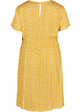 Kortärmad klänning, Yellow Branch, Packshot image number 1