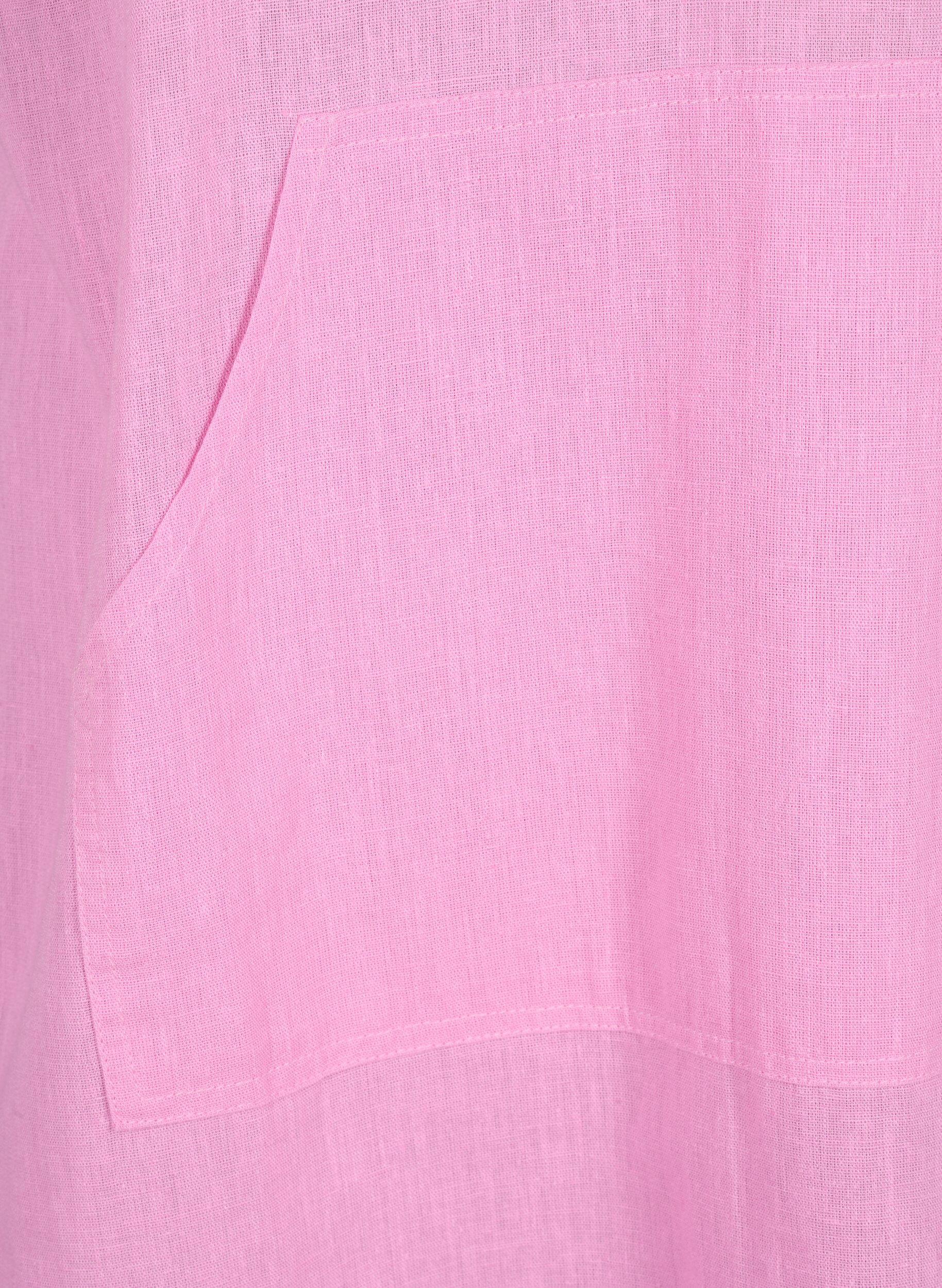 Zizzi Huvkl&auml;nning i bomullsblandning med linne, Rosebloom, Packshot image number 2