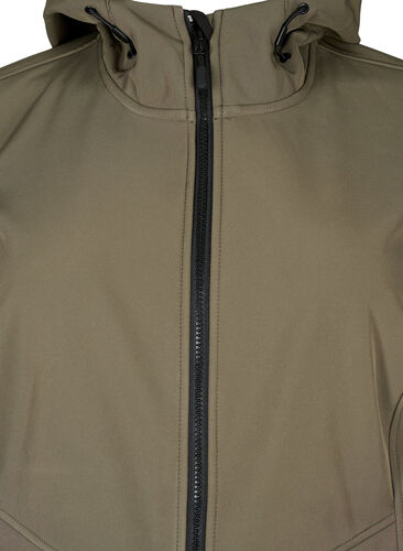 Kort softshell jacka med fickor, Bungee Cord , Packshot image number 2